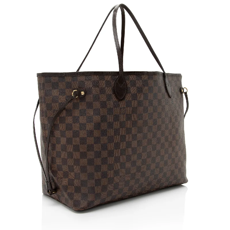 Ladies Louis Vuitton shoulder bags with a wide - width strap for comfortLouis Vuitton Damier Ebene Neverfull GM Tote (VMNNXD)