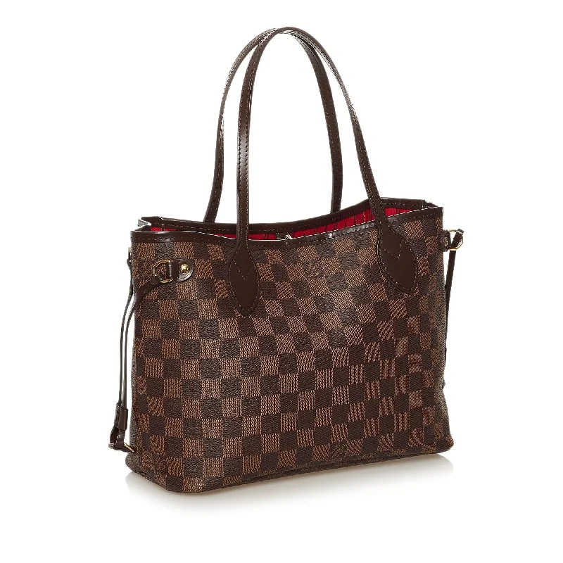 Ladies Louis Vuitton handbags with a detachable coin purse insideLouis Vuitton Damier Ebene Neverfull PM (36721)