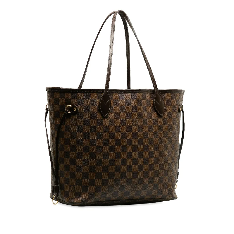 Ladies Louis Vuitton shoulder bags with a magnetic - closure flap for easeLouis Vuitton Damier Ebene Neverfull MM (KcjAXR)