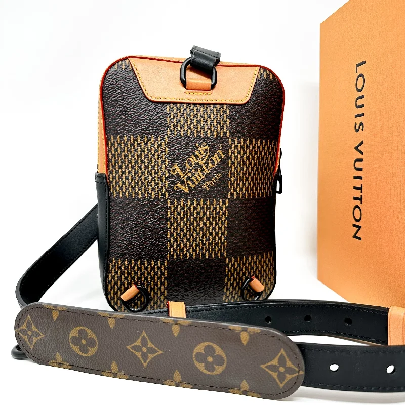 Louis Vuitton crossbody bags in a bold red color for a statementLouis Vuitton Nigo Amazone Sling Bag Limited Edition Giant