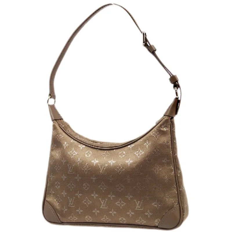 Louis Vuitton crossbody bags with a keychain holder for practicalityLouis Vuitton 2001 Beige Monogram Satin Little Boulogne Handbag M92143