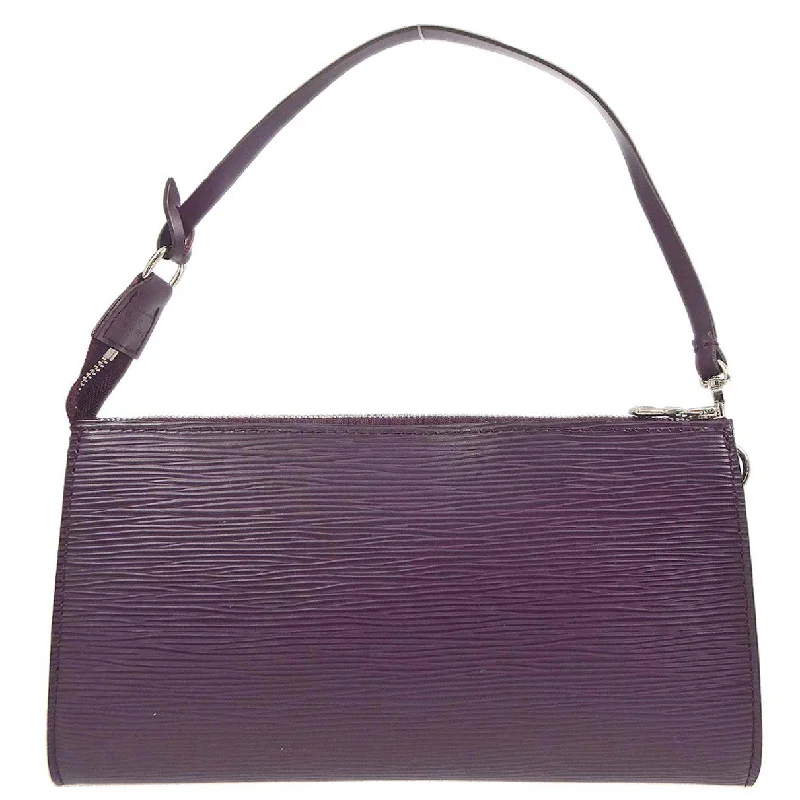 Louis Vuitton tote bags with a double - handle and shoulder - strap optionLouis Vuitton 2009 Purple Epi Pochette Accessoires Pouch M5298K