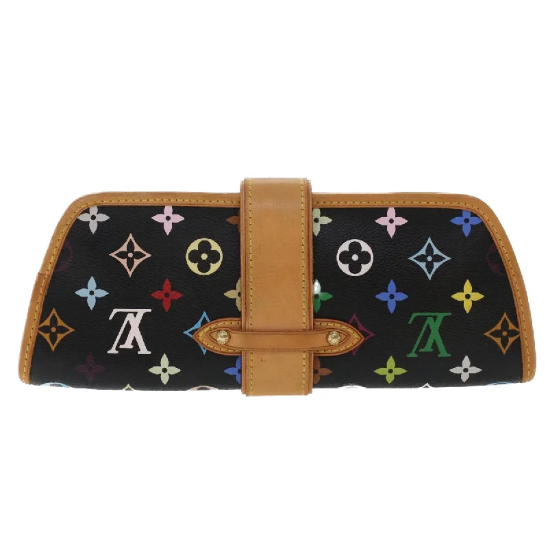 Louis Vuitton crossbody bags with adjustable shoulder straps for comfortLOUIS VUITTON Monogram Multicolor Shirley Shoulder Bag Black M40050 Auth 49434