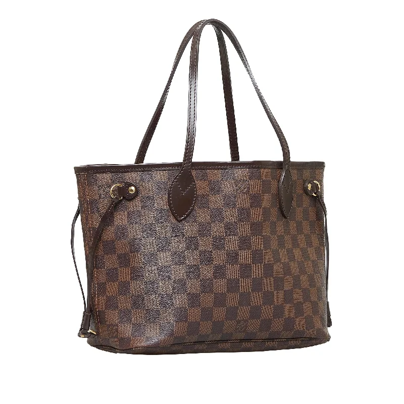 Louis Vuitton bags with a detachable mobile phone holder for convenienceLouis Vuitton Damier Ebene Neverfull PM (AidVlI)