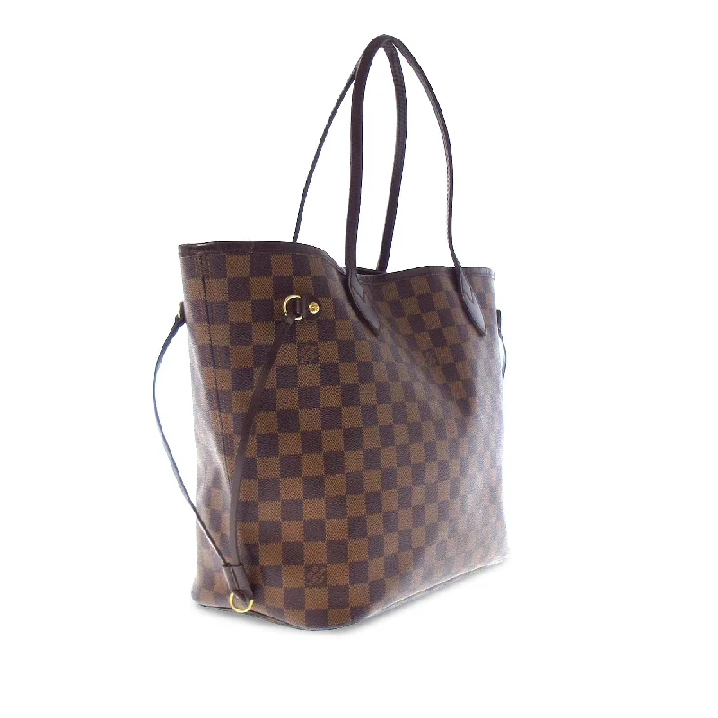 Louis Vuitton bags with a detachable mirror inside for on - the - go touch - upsLouis Vuitton Damier Ebene Neverfull MM (ikvkR7)