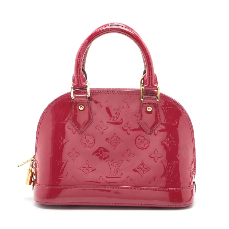 Louis Vuitton handbags with a beaded trim for a touch of glamourLOUIS VUITTON Alma BB in Monogram Vernis Red M91771