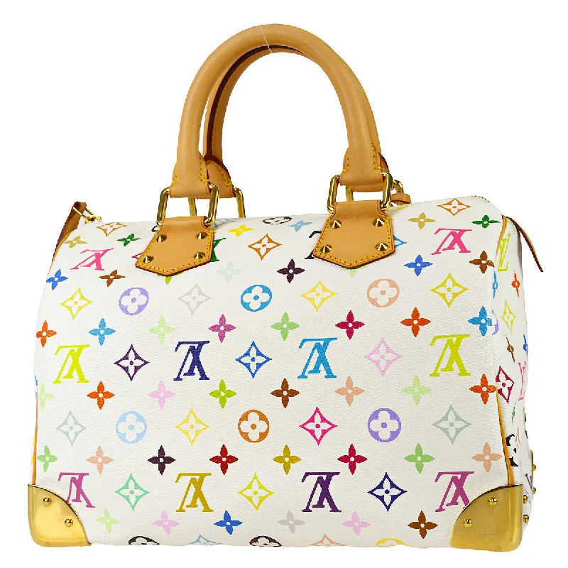 Louis Vuitton Twist bags with a snakeskin - effect panel for a bold lookLouis Vuitton 2008 White Monogram Multicolor Speedy 30 M92643