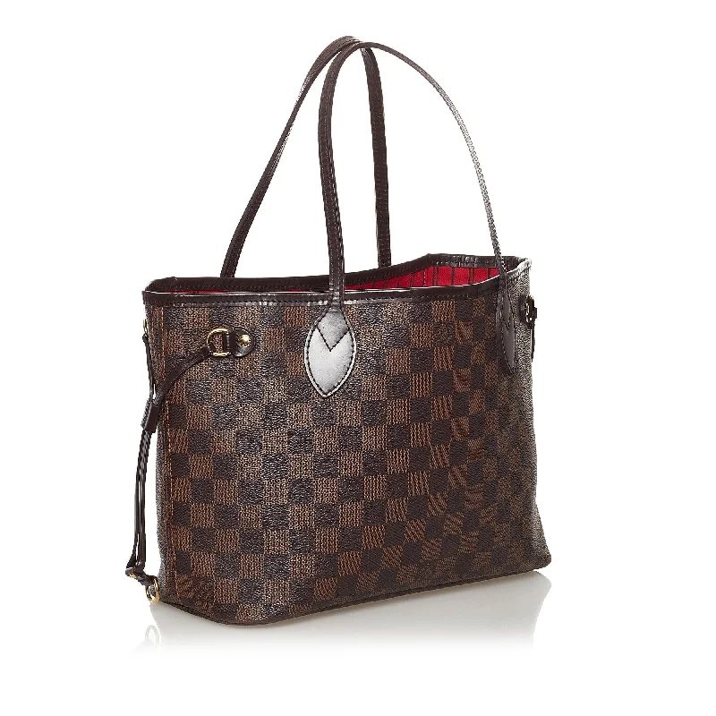 Louis Vuitton bags with a chain - link trim and a leather body for a modern edgeLouis Vuitton Damier Ebene Neverfull PM (31749)