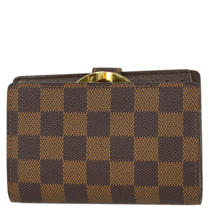 Louis Vuitton Twist bags with a contrast - colored interior for visual interestLouis Vuitton 2008 Damier Portefeuille Viennois Wallet Purse N61674