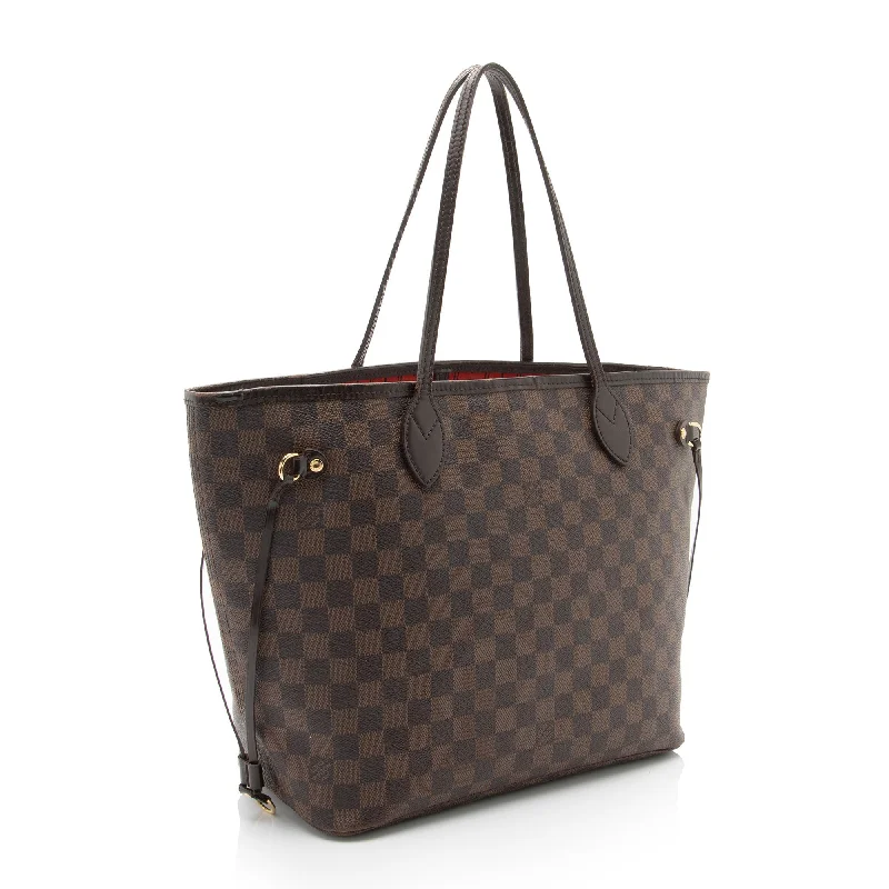 Louis Vuitton handbags with a beaded trim for a touch of glamourLouis Vuitton Damier Ebene Neverfull MM Tote (HLsZnH)