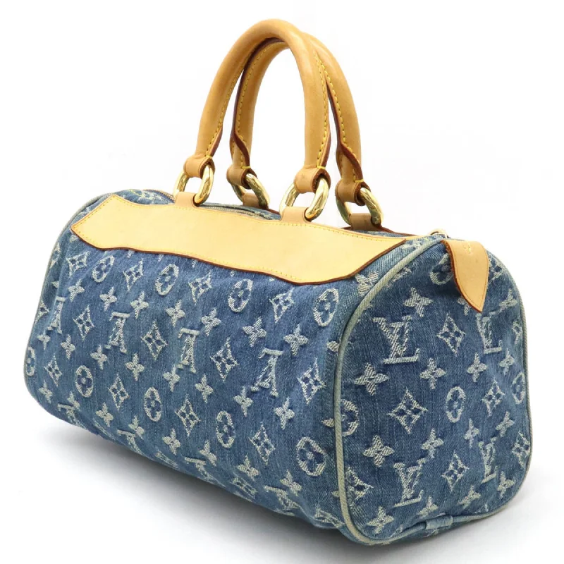 Louis Vuitton bags with a zippered interior pocket for better organizationLouis Vuitton Monogram Neo Speedy Handbag Boston Bag Blue M95019