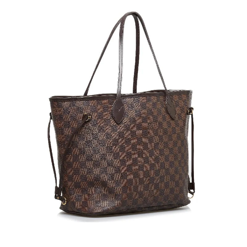 Ladies Louis Vuitton shoulder bags with a wide - width strap for comfortLouis Vuitton Damier Ebene Neverfull MM (XBh7tv)