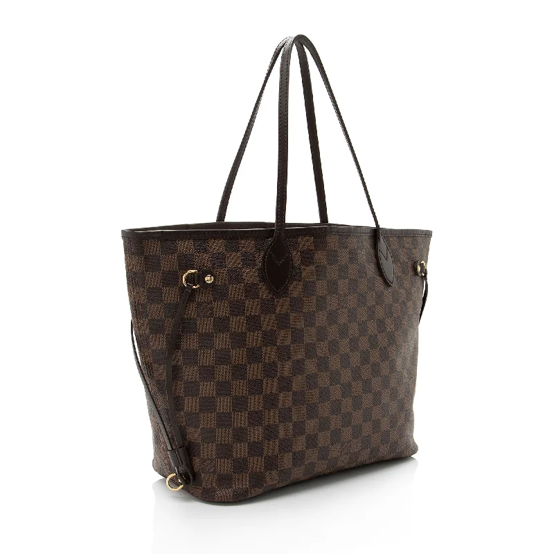 Louis Vuitton bags with a front - flap pocket for quick - access itemsLouis Vuitton Damier Ebene Neverfull MM Tote (DL3qA5)