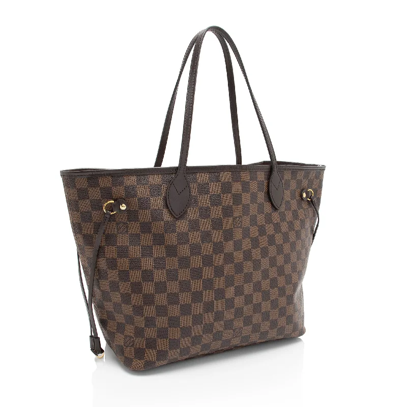 Louis Vuitton bags with a chain - link trim and a leather body for a modern edgeLouis Vuitton Damier Ebene Neverfull MM Tote (fsCnYu)