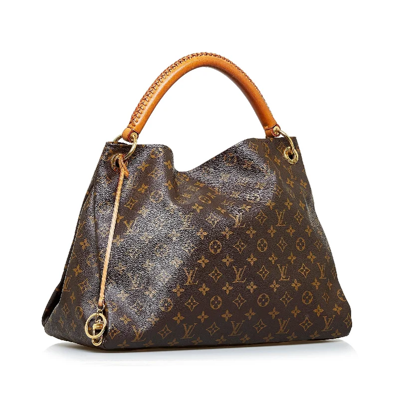 Louis Vuitton bags with a snap - button closure and a decorative charm for styleLouis Vuitton Artsy MM Monogram Canvas