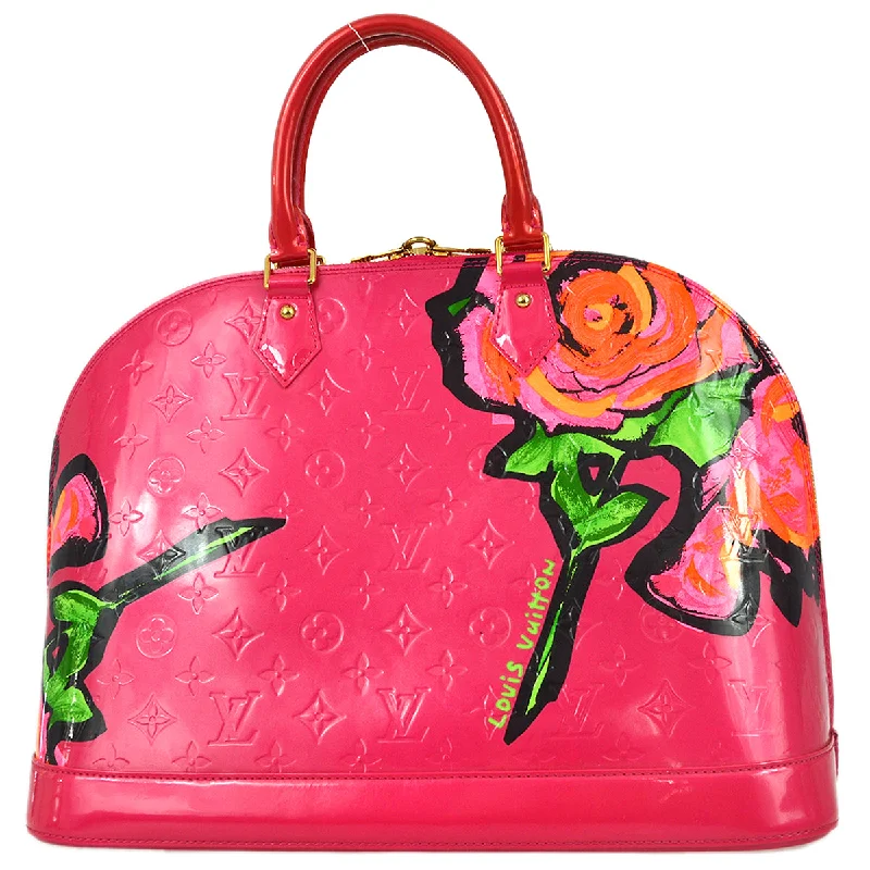 Louis Vuitton backpacks with a sleek, minimalist design for styleLouis Vuitton 2009 Pink Vernis Alma MM M93686