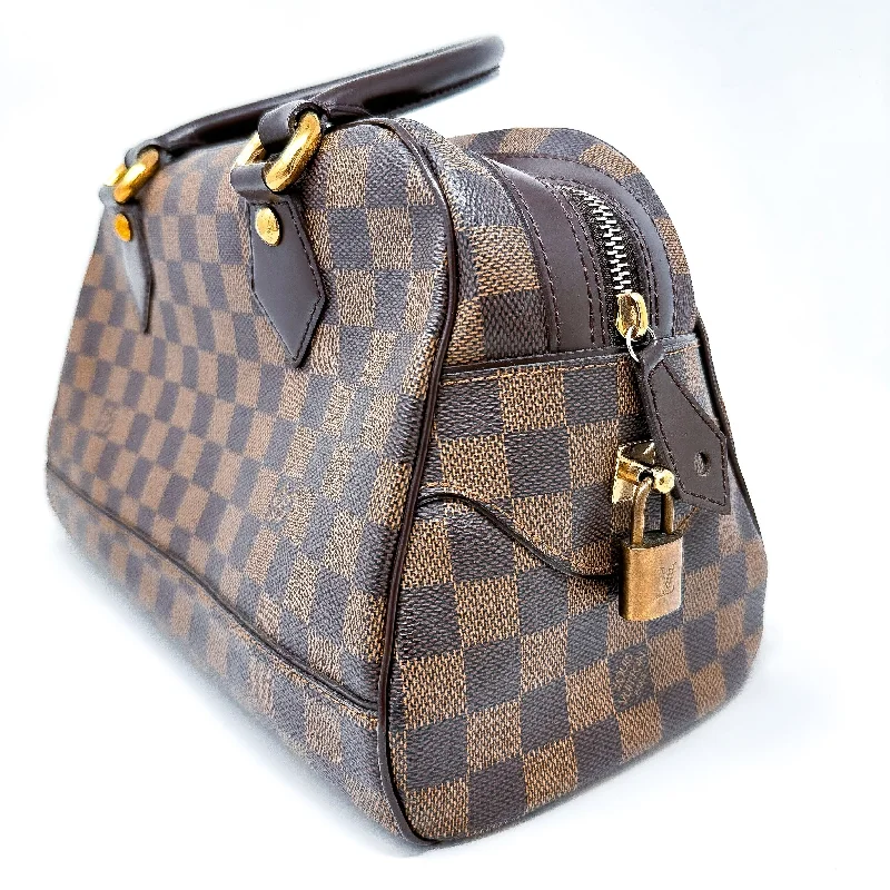 Louis Vuitton tote bags with a water - resistant coating for outdoor useLouis Vuitton Damier Ebene Duomo Handbag