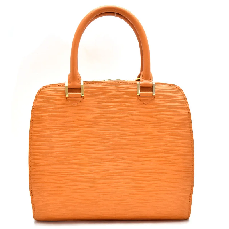 Ladies Louis Vuitton Capucines bags with gold - toned hardwareLouis Vuitton Orange Epi Pont Neuf Handbag M5205H