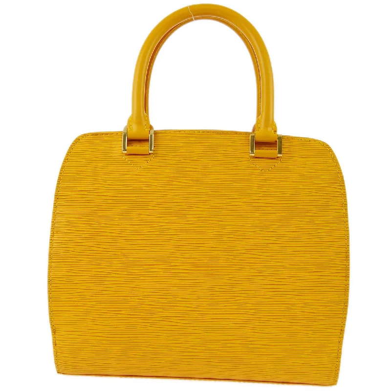 Louis Vuitton handbags with a back - zip pocket for storing valuablesLouis Vuitton 2000 Yellow Epi Pont Neuf Handbag M52059