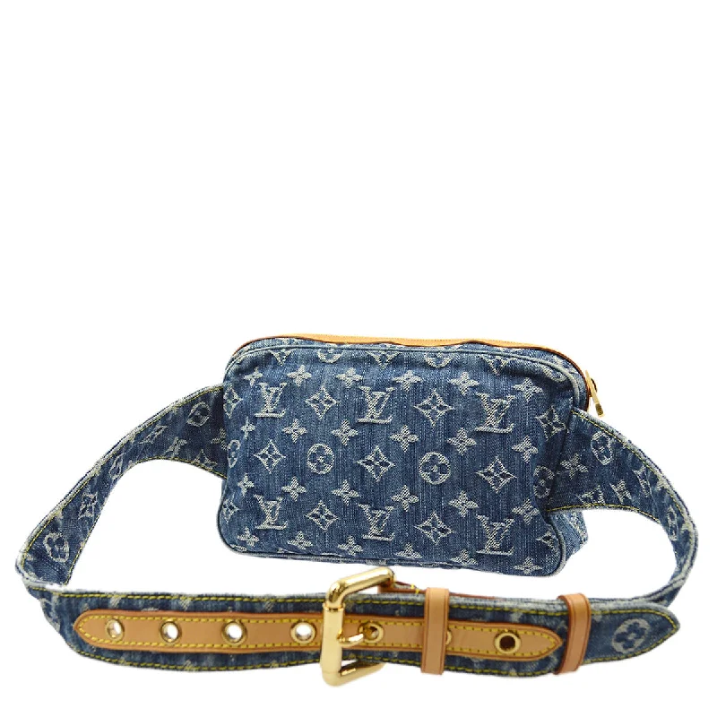 Louis Vuitton backpacks with a sleek, minimalist design for styleLouis Vuitton 2007 Monogram Denim Bum Bag Waist Pouch M95347