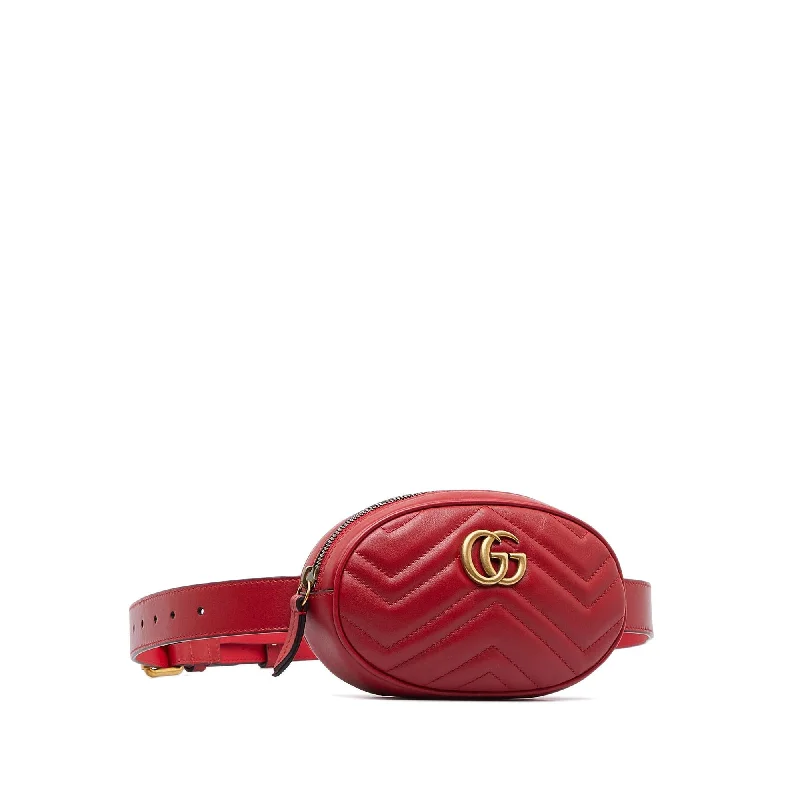 Ladies Gucci Dionysus bags with a chain - link shoulder strapGucci GG Marmont Matelasse Belt Bag (2MdPGa)