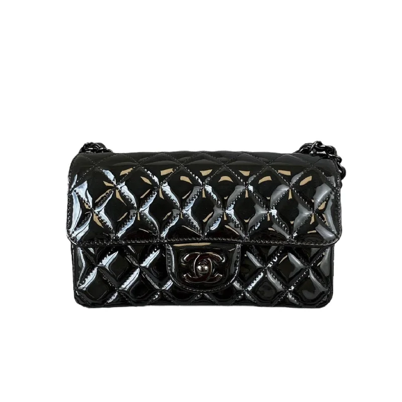 Chanel New Arrival Handbag with Gold HardwareClassic Flap Mini Rectangle Patent Black BHW