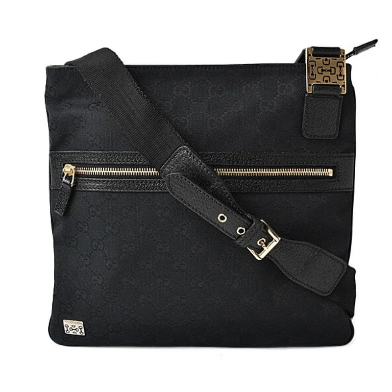 Gucci backpacks for women with a padded laptop compartmentGucci Messenger Bag Shoulder GG Canvas Black 145809